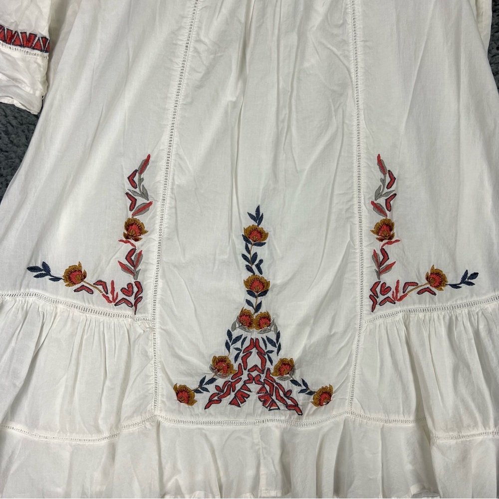 🛑 SOLD 🛑 Free People Womens Large Pavlo Embroidered Shift Dress Bohemian - Picture 2 of 16